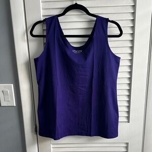 Chicos size 2 tank top Large deep purple